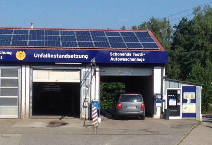 Werkstatthalle mit Unfallinstandsetzung und Textil-Waschanlage in der Asamstraße